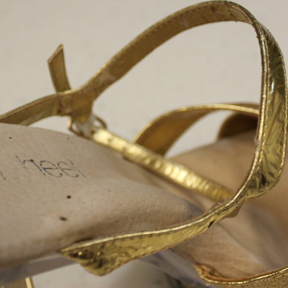 Gold Sparkle Platform Stiletto Stripper Heels Size 11 - Picture 15 of 16